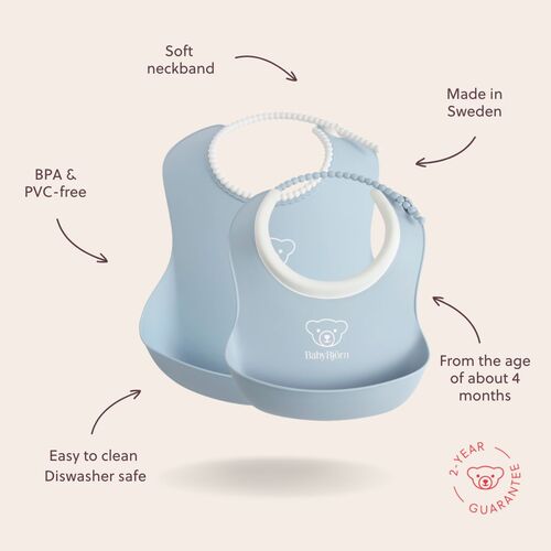 BabyBjörn Smekkesett, Powder Blue