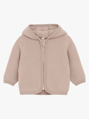 Huttelihut Ullfleecejakke Merinoull, Mahogany Rose