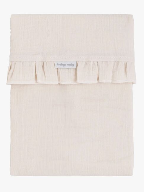 Baby's Only CALM Baby Crib Laken med Volang 80x100, Warm Linen