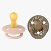 BIBS x Liberty Colour Smokk 2-Pack Lateks Str 2 Rund, Capel/Blush Mix