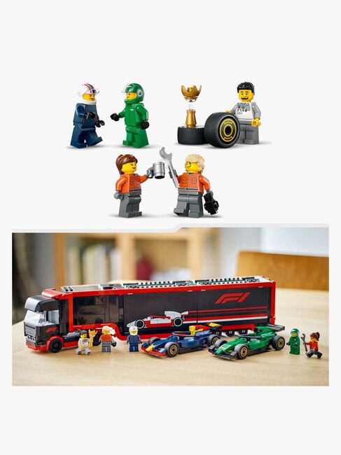 LEGO City 60445 F1-trailer med F1 RB20 og AMR24