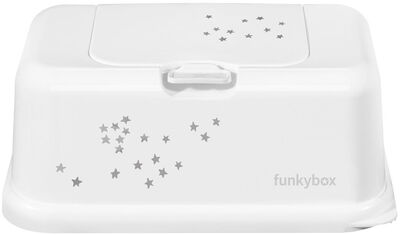 Funkybox Oppbevaringsboks Våtserviett Little Stars, White