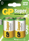 GP Batterier Super Alkaline D-Batteri 13A LR20 2-pack