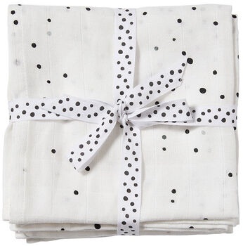 Done By Deer Musselinteppe Dreamy Dots 2-pack, White