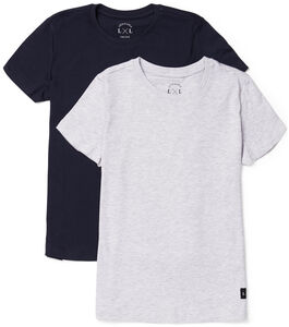 Luca & Lola Davide T-Shirt 2-pack, Grey Melange/Navy