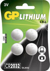 GP Batterier Knappcelle Litium CR2025 4-pack