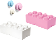 LEGO Oppbevaring med Knagg 3-pack, Hvit/Rosa/Blå