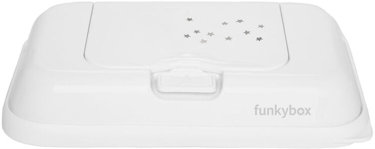 Funkybox ToGo Oppbevaringsboks Våtserviett Little Stars, White