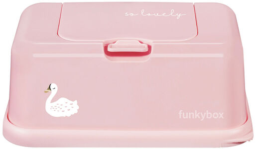 Funkybox Oppbevaringsboks Våtserviett Swan, Pink 