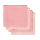 Jollein Musselinteppe Bamboo 4-Pack, Pale Pink