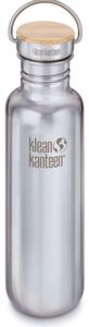 Klean Kanteen Reflect Baboo Cap Vannflaske med Bambuslokk 800ml, Mirrored Stainless