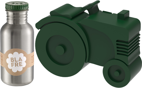Blafre Matboks Traktor 2 Rom & Stålflaske 500 ml, Mørkegrønn