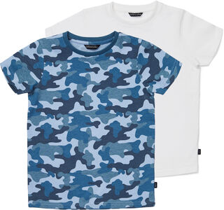 Luca & Lola San Marino T-Shirt 2-pack, Blue Camouflage/White