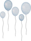 That's Mine Wallsticker Balloons 5-Pack, Blå