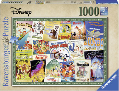 Ravensburger Puslespill Disney Vintage Film Innlegg 1000 Brikker