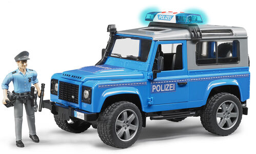 Bruder Land Rover Defender Politibil med Politimann og Tilbehør 02597