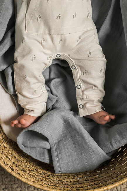 Jollein Musselinteppe Bamboo 4-Pack, Storm Grey