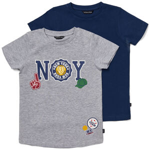 Luca & Lola San Marino T-Shirt 2-pack, Grey Melange/Navy