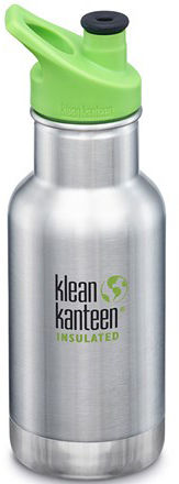 Klean Kanteen Insulated Kid Classic Sports Cap Vannflaske 355ml, Brushed Stainless