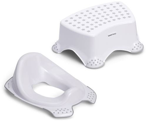 Beemoo CARE Anti-Slip Toalettsete og Krakk, Hvit