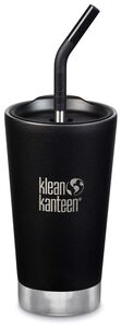 Klean Kanteen Insulated Tumbler med Sugerørlokk 473ml, Shale Black