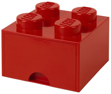 LEGO Oppbevaringsboks med Skuff 4, Rød