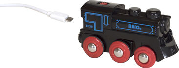 BRIO World 33599 Oppladbart Lokomotiv med Mini-USB-Ledning