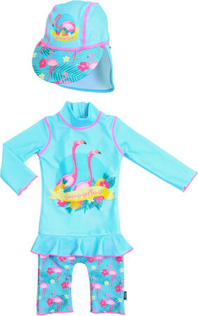 Swimpy UV-Drakt & Hatt, Flamingo