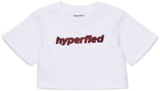 Hyperfied Short Sleeve Logo Sweatshirt, Snow White