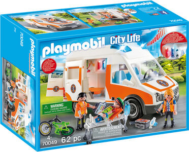Playmobil 70049 City Life Ambulanse Med Blinkende Lys