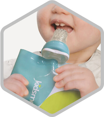 Kidsme Reuseable Food Pouch, 4x180ml