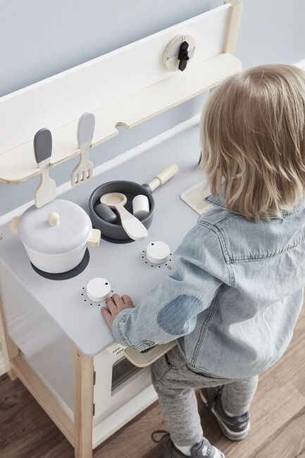 Kid's Concept Lekekjøkken, Natur/Hvit