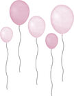 That's Mine Wallsticker Balloons 5-Pack, Rosa