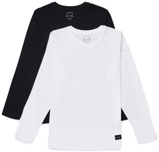 Luca & Lola Abel Langermet T-Shirt 2-pack, Black/White