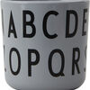 Design Letters Eat & Learn ABC Kopp Melamin, Grey