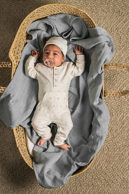 Jollein Musselinteppe Bamboo 4-Pack, Storm Grey