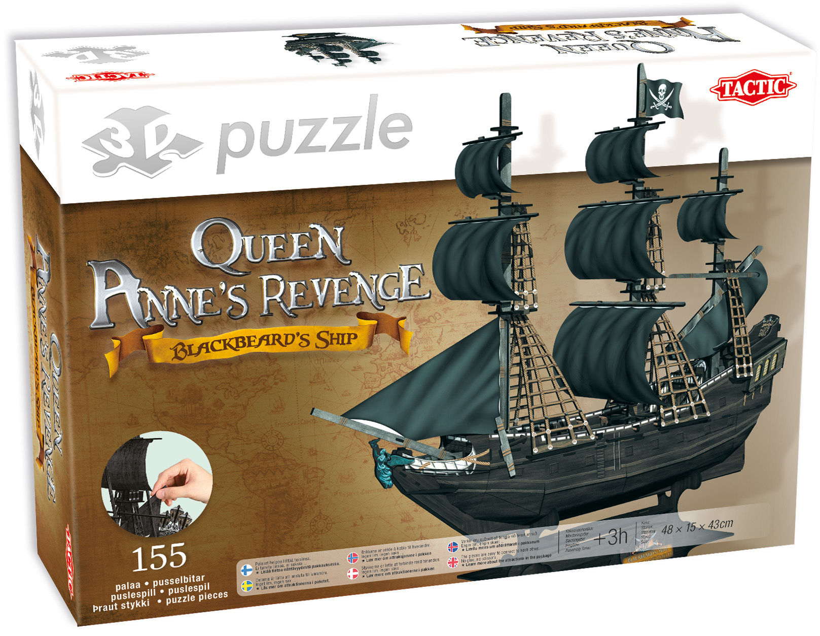 Tactic Puslespill 3D Puzzle The Queen Anne”‘s Revenge - BEST I TEST 2023